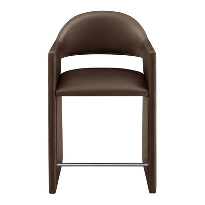 Talia 37 Inch Vegan Leather Counter Stool