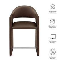Talia 37 Inch Vegan Leather Counter Stool