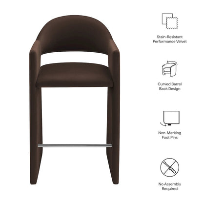 Talia 41 Inch Performance Velvet Bar Stool