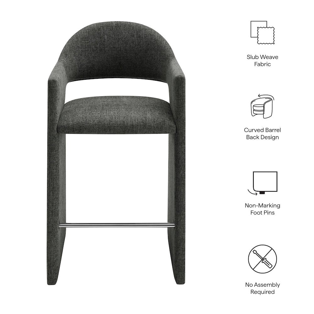 Talia 41 Inch 41 Inch Upholstered Fabric Bar Stool