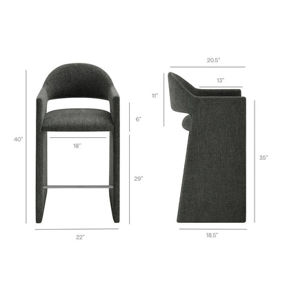 Talia 41 Inch 41 Inch Upholstered Fabric Bar Stool