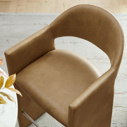 Talia 41 Inch Vegan Leather Bar Stool