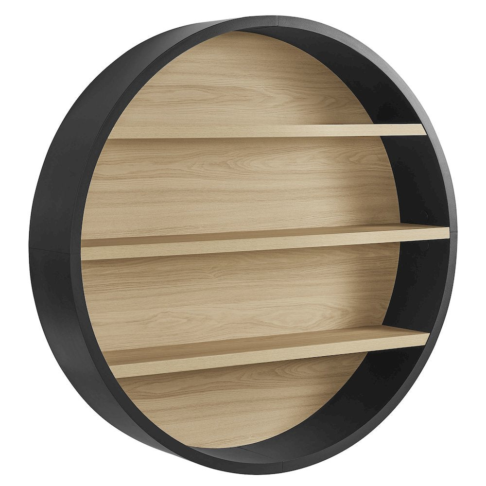 Romy 47" Round Wall Book Shelf