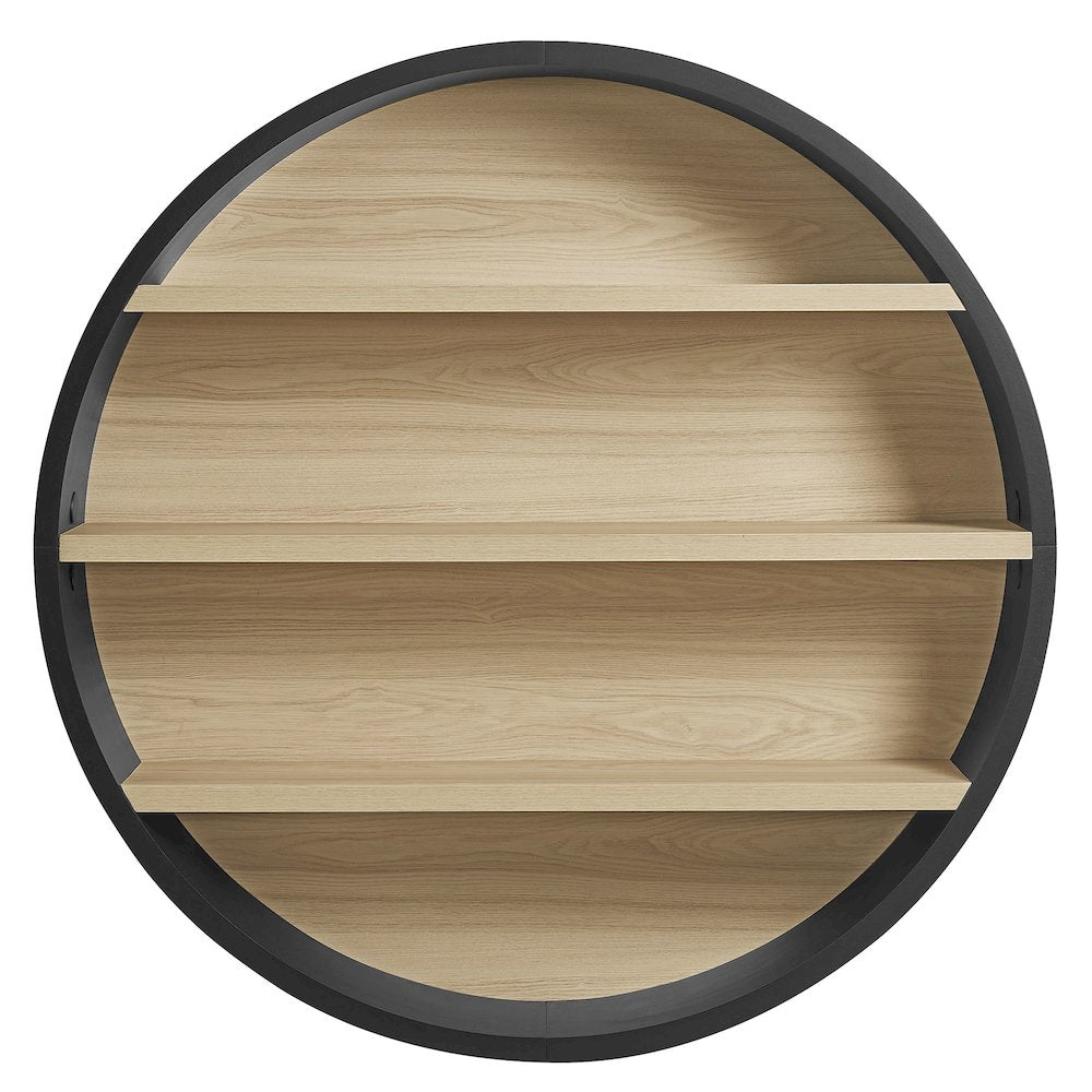 Romy 47" Round Wall Book Shelf