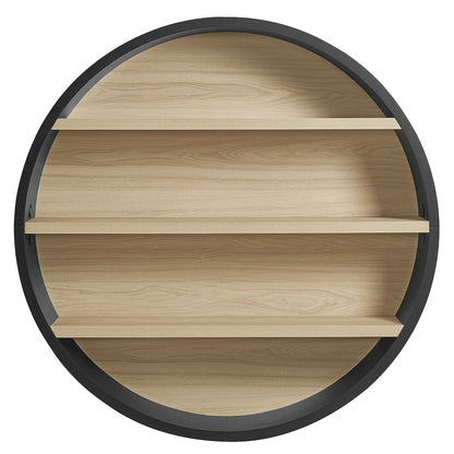 Romy 47" Round Wall Book Shelf