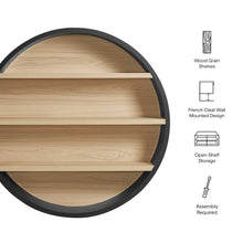Romy 47" Round Wall Book Shelf