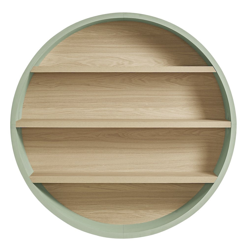 Romy 47" Round Wall Book Shelf