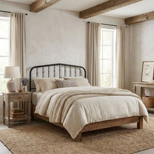 Metal Queen Headboard with Sturdy Frame and Contemporary Design