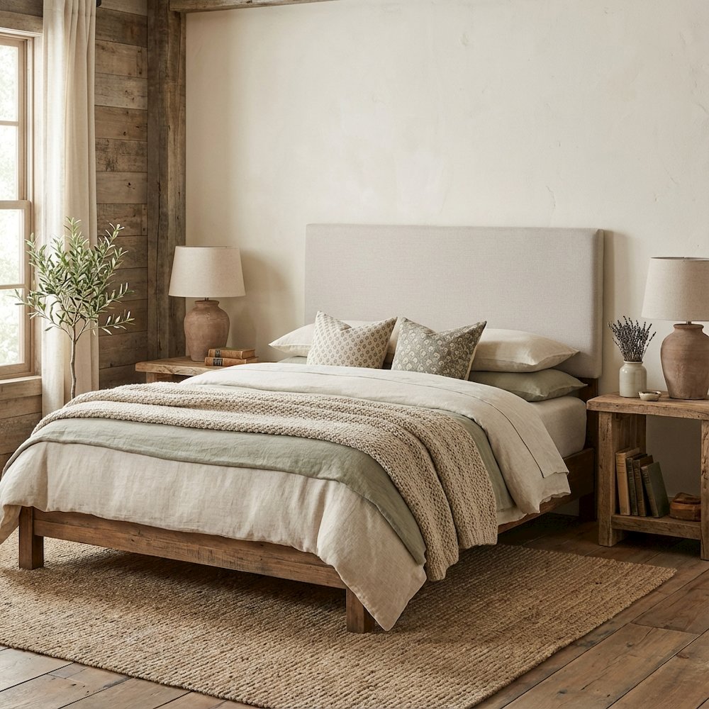 Upholstered Fabric King Headboard with Padded Design and Sturdy Construction