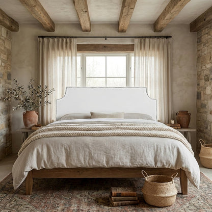 Upholstered Vinyl Full Headboard with Smooth Finish and Durable Design