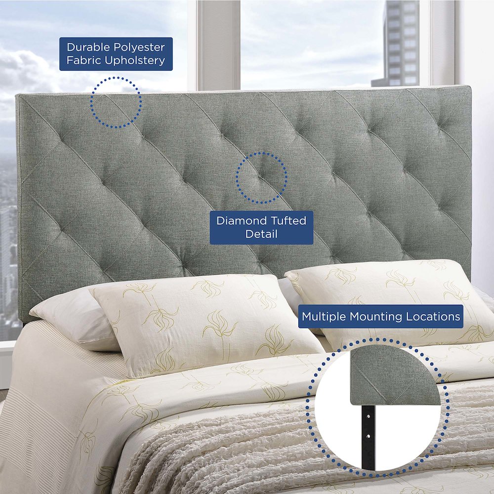 Theodore Upholstered Fabric Queen Headboard