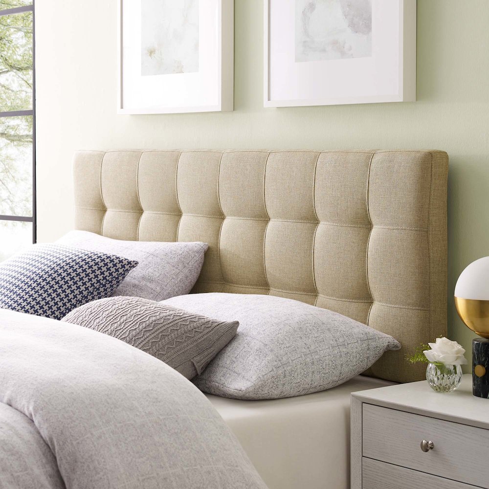 Lily Upholstered Fabric Queen Headboard