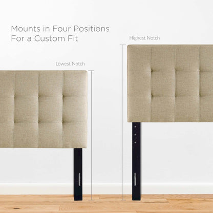Lily Upholstered Fabric Twin Headboard