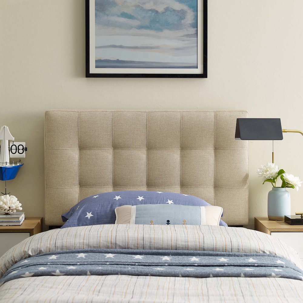 Lily Upholstered Fabric Twin Headboard