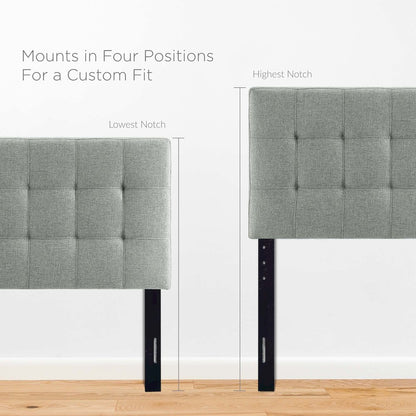 Lily Upholstered Fabric Twin Headboard