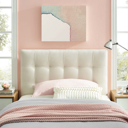 Lily Upholstered Fabric Twin Headboard