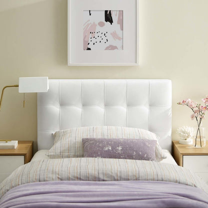 Lily Upholstered Vinyl Twin Headboard