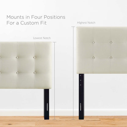 Emily Upholstered Fabric Queen Headboard