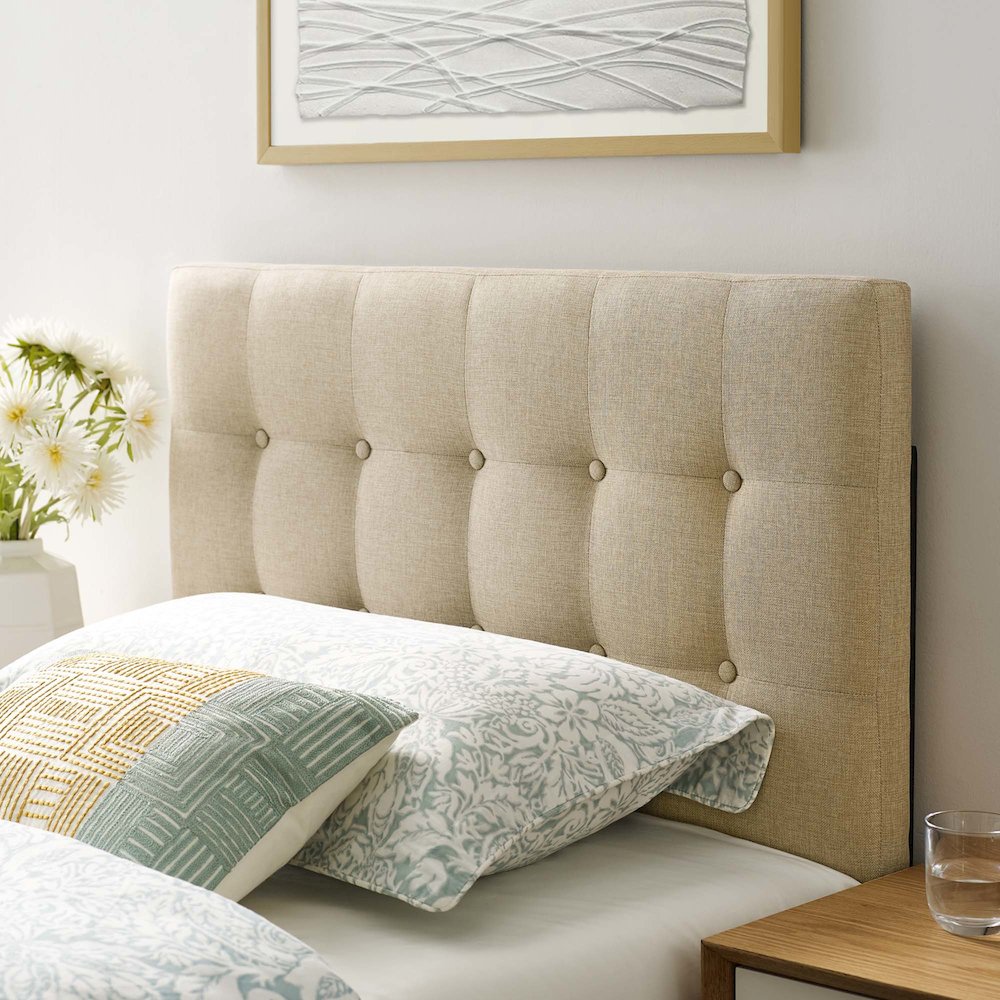 Emily Upholstered Fabric Twin Headboard