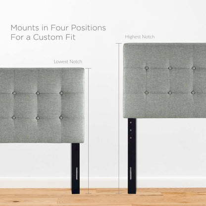 Emily Upholstered Fabric Twin Headboard
