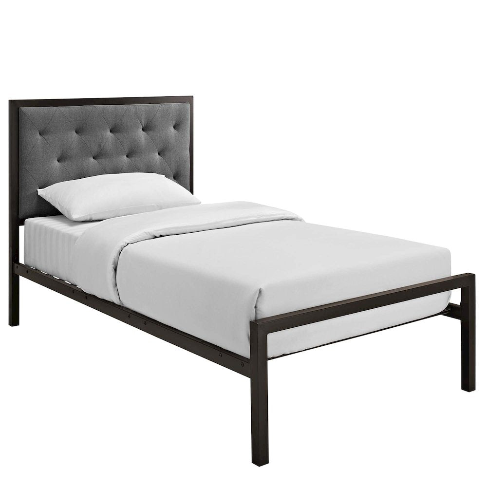 Mia Fabric Twin Bed