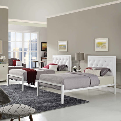 Mia Vinyl Twin Bed