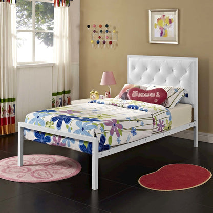 Mia Vinyl Twin Bed