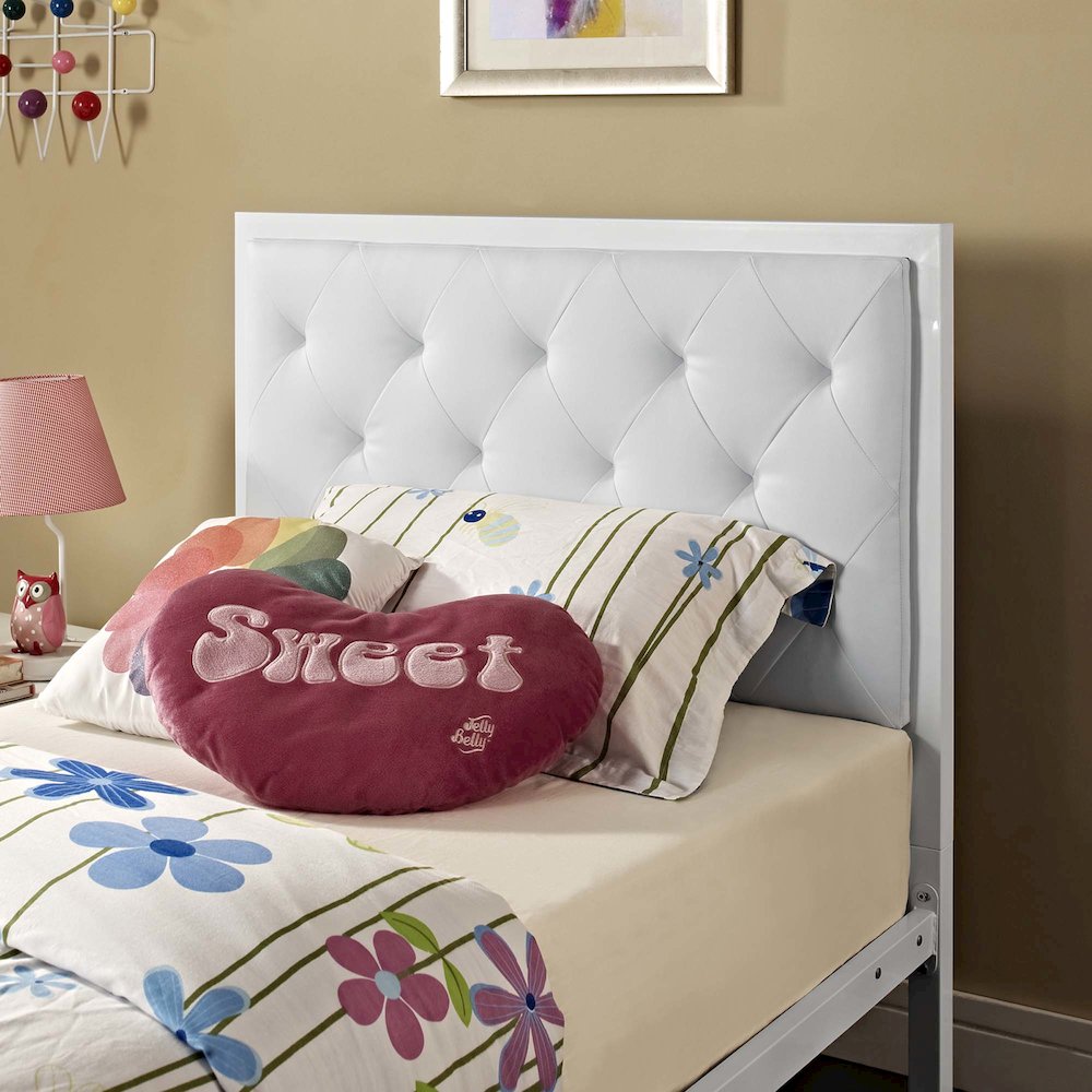Mia Vinyl Twin Bed