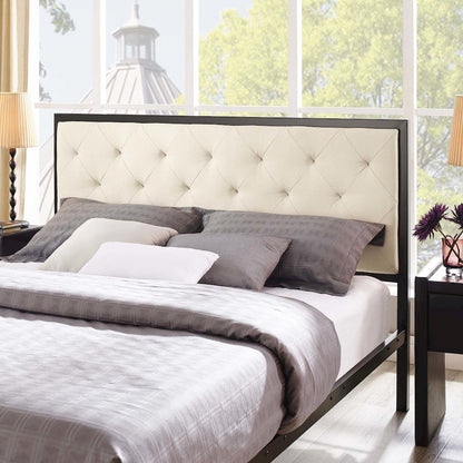 Mia Fabric Queen Bed