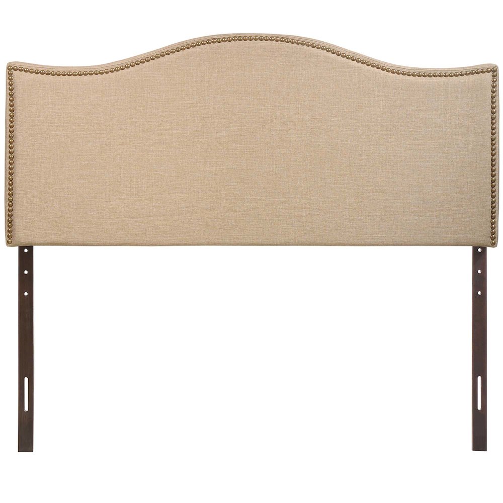 Curl Nailhead Upholstered Queen Headboard