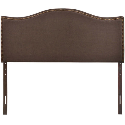 Curl Nailhead Upholstered Queen Headboard