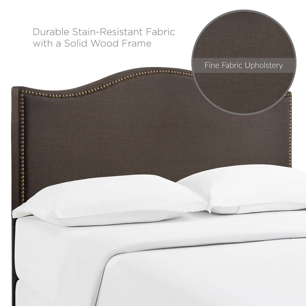 Curl Nailhead Upholstered Queen Headboard