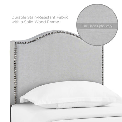 Curl Nailhead Upholstered Twin Headboard