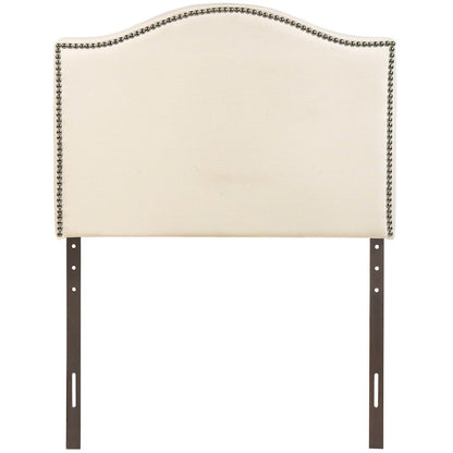 Curl Nailhead Upholstered Twin Headboard