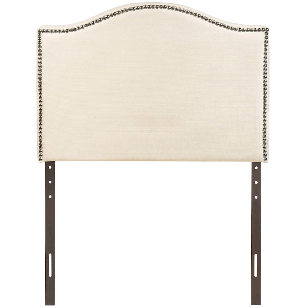 Curl Nailhead Upholstered Twin Headboard