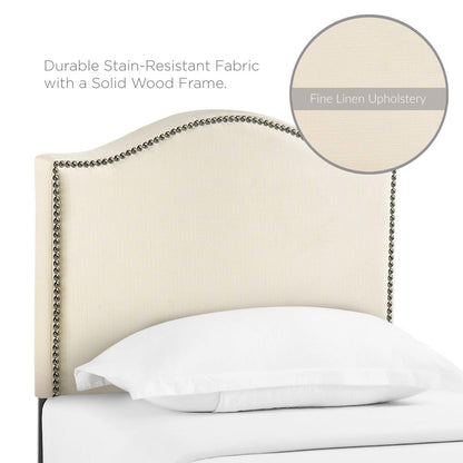 Curl Nailhead Upholstered Twin Headboard