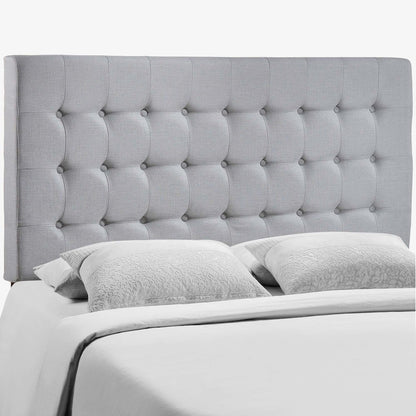 Tinble Upholstered Fabric Queen Headboard