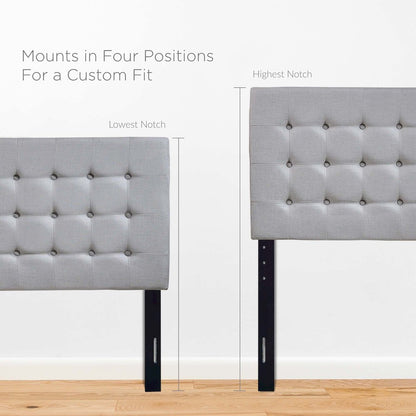 Tinble Upholstered Fabric Queen Headboard