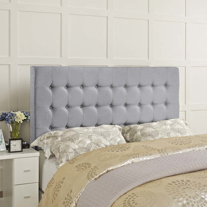 Tinble Upholstered Fabric Queen Headboard