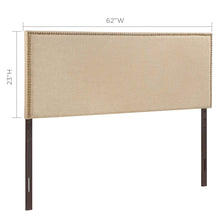 Region Nailhead Upholstered Queen Headboard