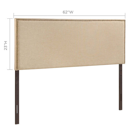 Region Nailhead Upholstered Queen Headboard