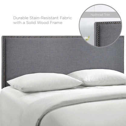 Region Nailhead Upholstered Queen Headboard