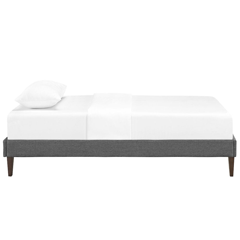 Sharon Fabric Twin Bed Frame with Squared Tapered Legs