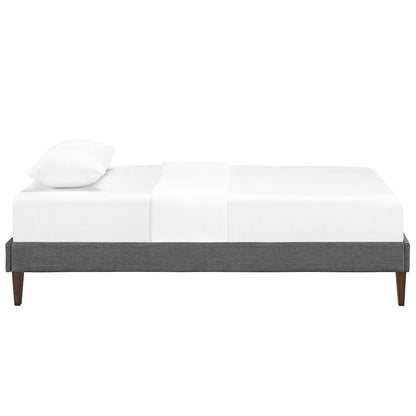 Sharon Fabric Twin Bed Frame with Squared Tapered Legs