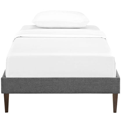 Sharon Fabric Twin Bed Frame with Squared Tapered Legs