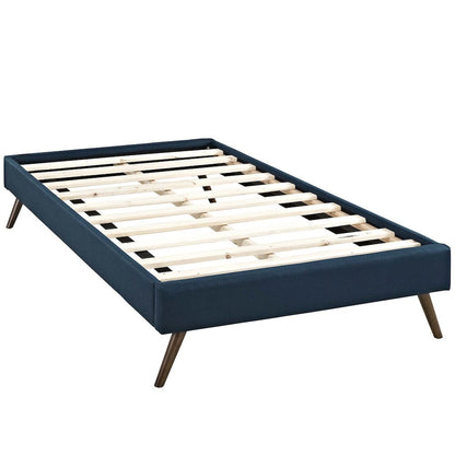 Helen Fabric Twin Bed Frame with Round Splayed Legs