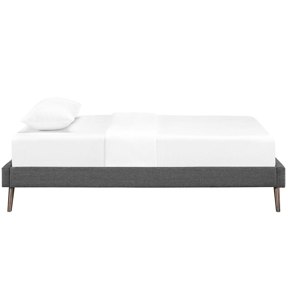 Helen Fabric Twin Bed Frame with Round Splayed Legs
