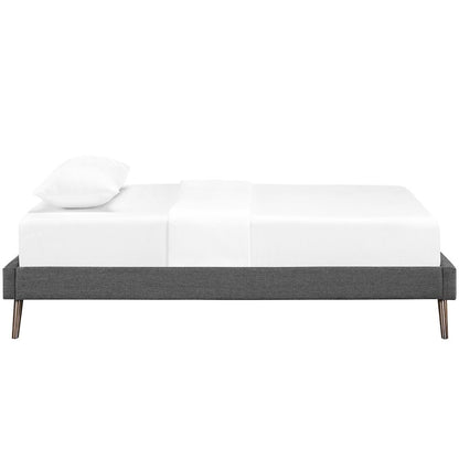 Helen Fabric Twin Bed Frame with Round Splayed Legs