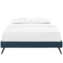 Helen Fabric Full Bed Frame with Round Splayed Legs