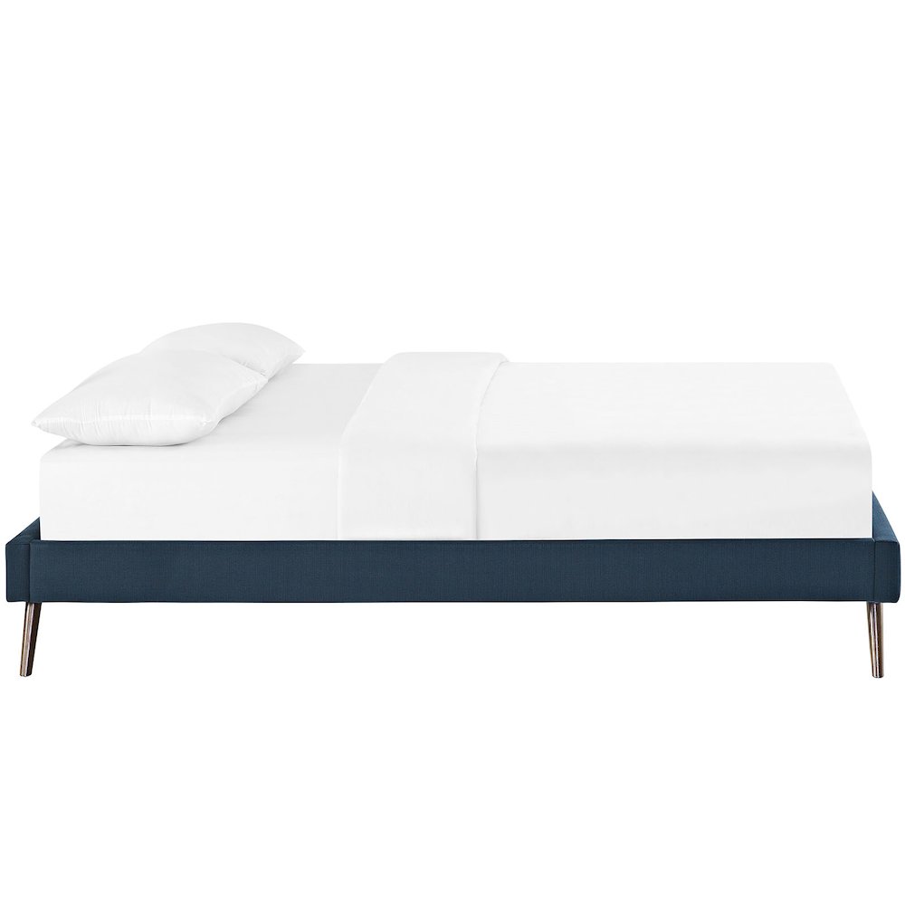 Helen Fabric Queen Bed Frame with Round Splayed Legs